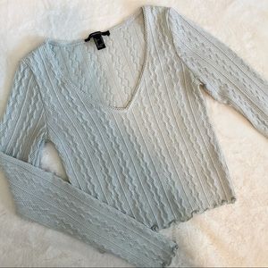 Forever 21 Crop Long Sleeve Sweater